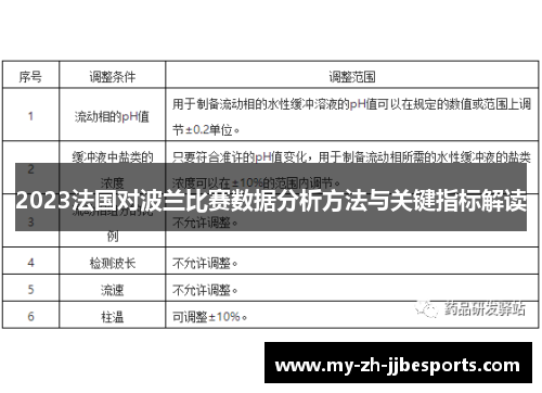 2023法国对波兰比赛数据分析方法与关键指标解读